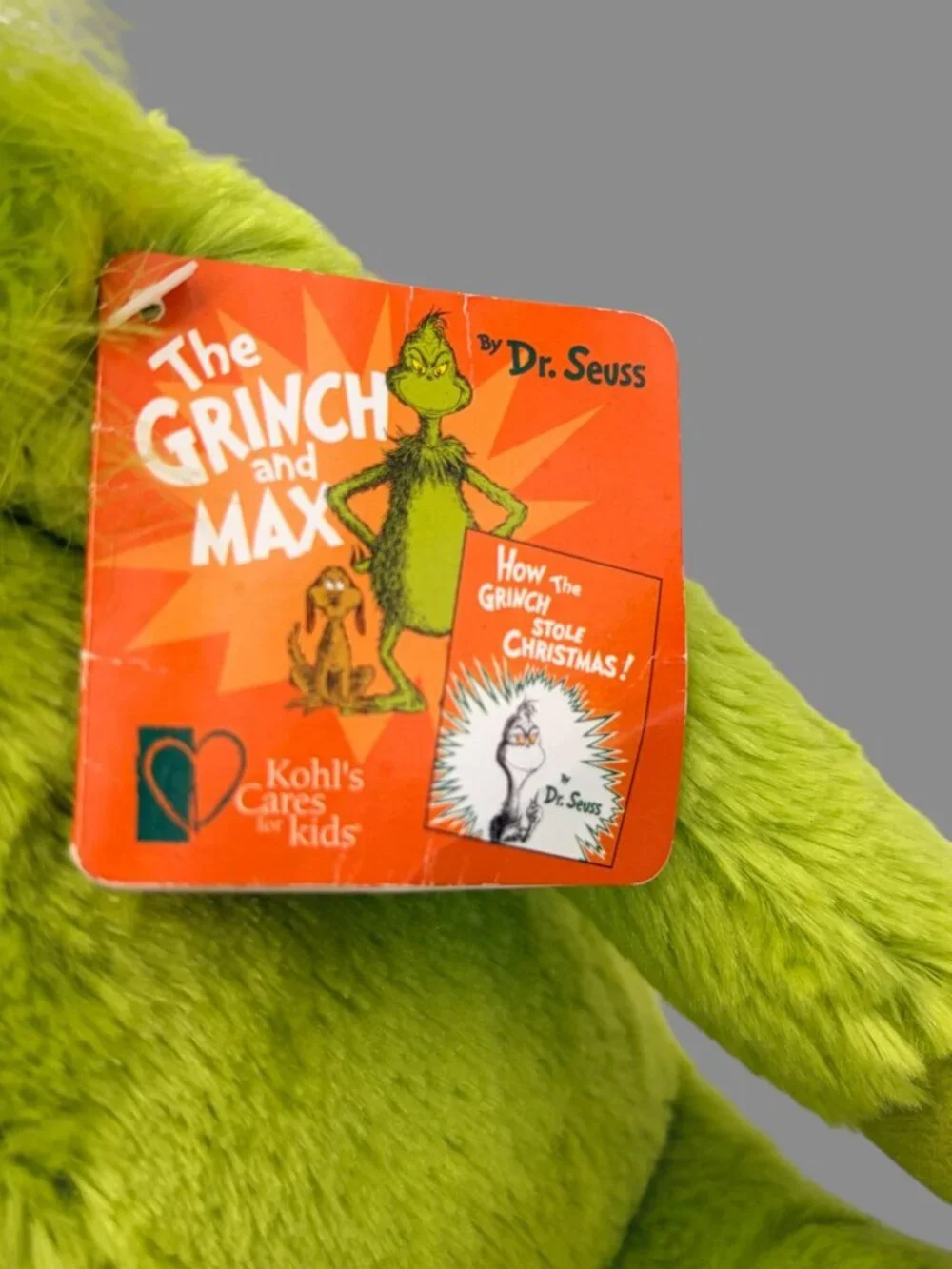 Dr. Seuss Kohl's Cares Grinch Plush 22" Stuffed Toy w/ Tags Christmas NWT - Picture 7 of 9